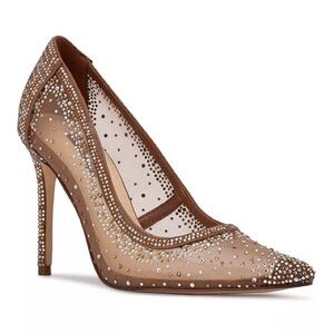 Nine West Brown Embellished Heels